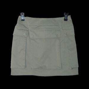 Olive Cargo Pocket Mini Skirt